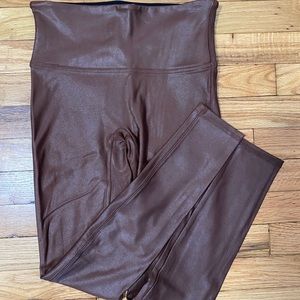 SPANX Faux Leather Leggings NEVER WORN